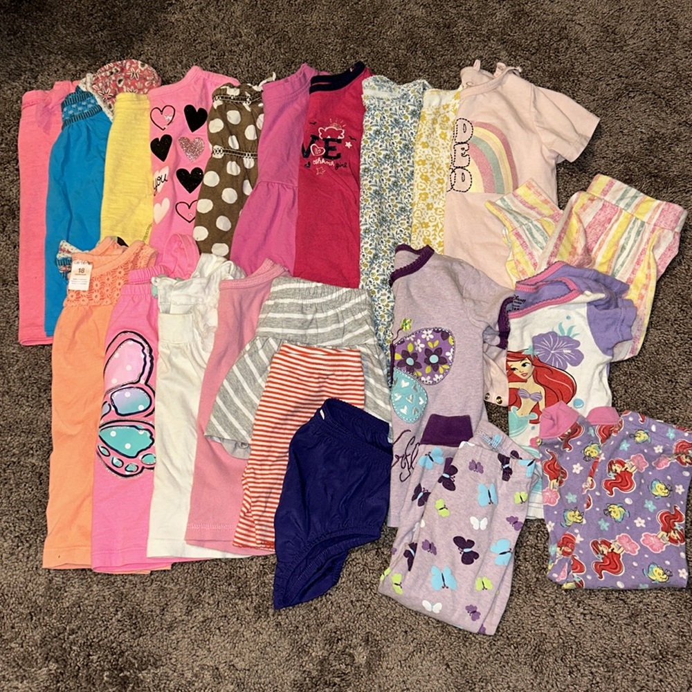 Babygirl 18m spring & summer top tank top pjs skirt shorts bundle!!